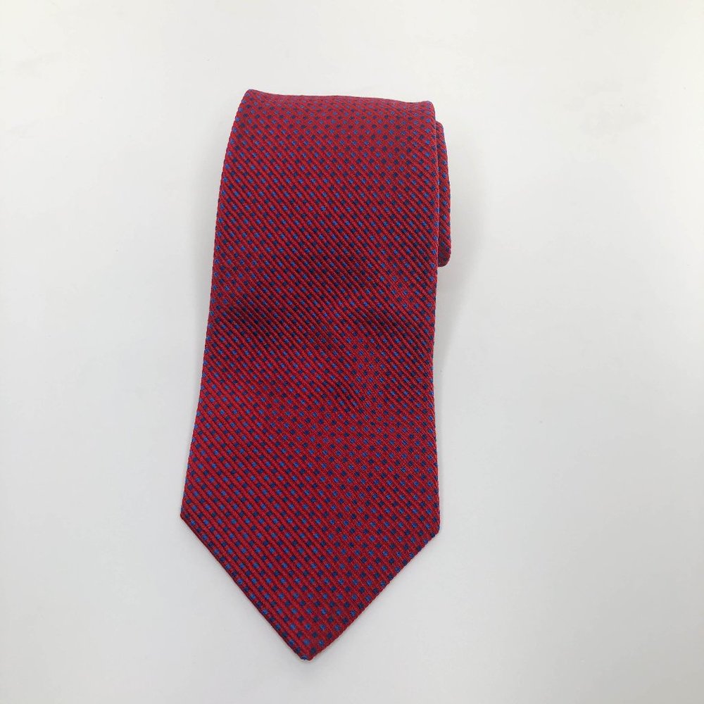 Harvie & Hudson Red Diamond Shape Design Silk Tie